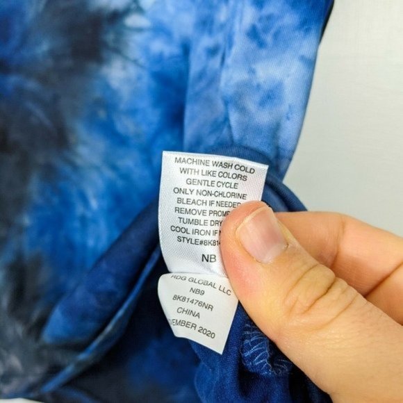 FRESHMAN Girls Navy Blue Tie Die Soft Short Sleeve T Shirt NEW - Picture 4 of 7